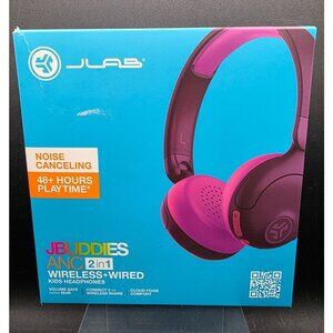 JLab JBuddies ANC 2-In-1 Kids Headphones Wireless + Wired Noise Canceling